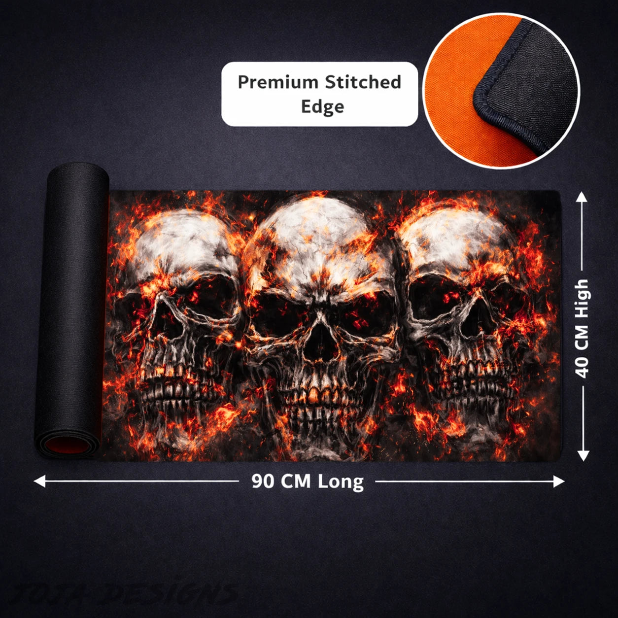 Flaming Skulls Product Details