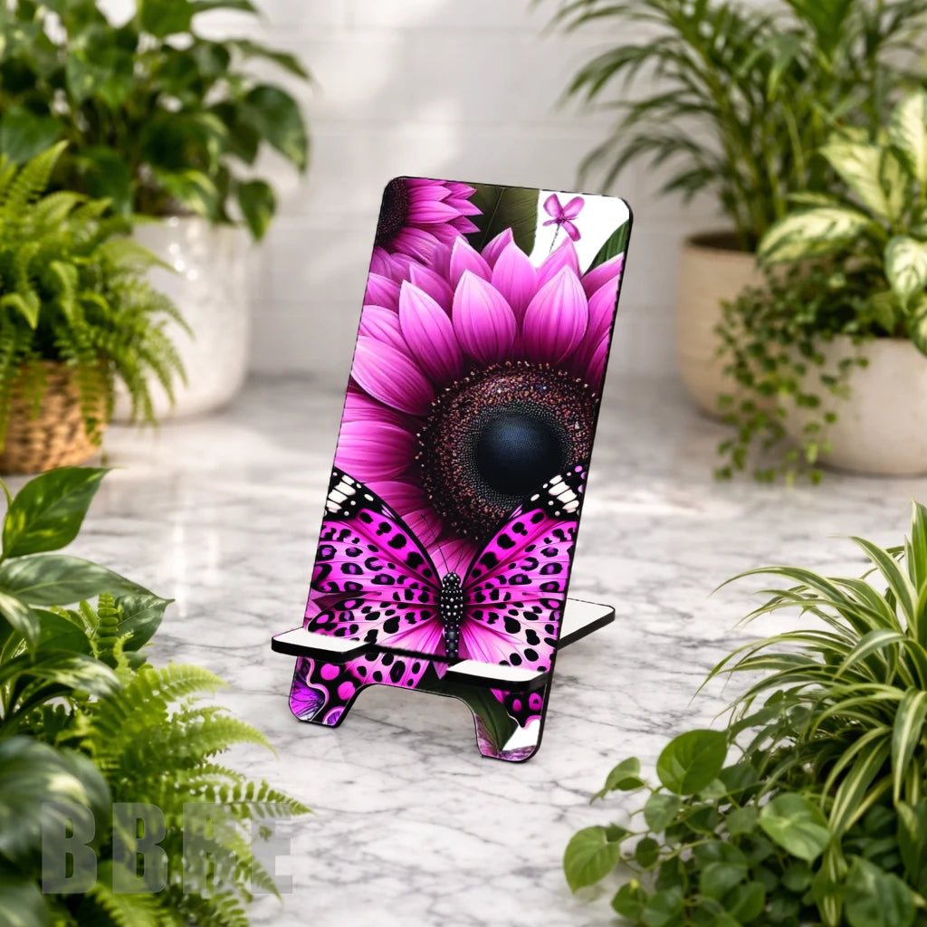 Vibrant Butterfly Sublimation Phone Stand