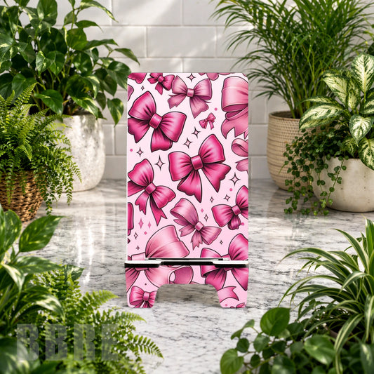 Pink Bows Sublimation Phone Stand
