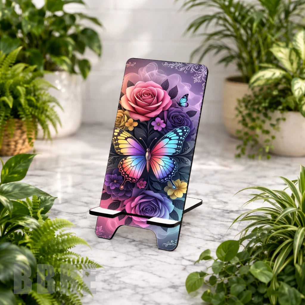 Butterfly Blossom Sublimation Phone Stand