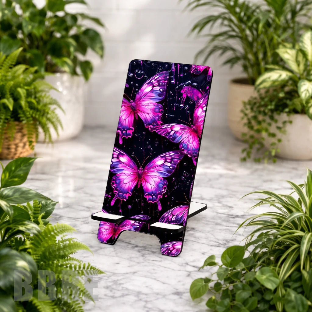 Vibrant Butterflies 2 Sublimation Phone Stand