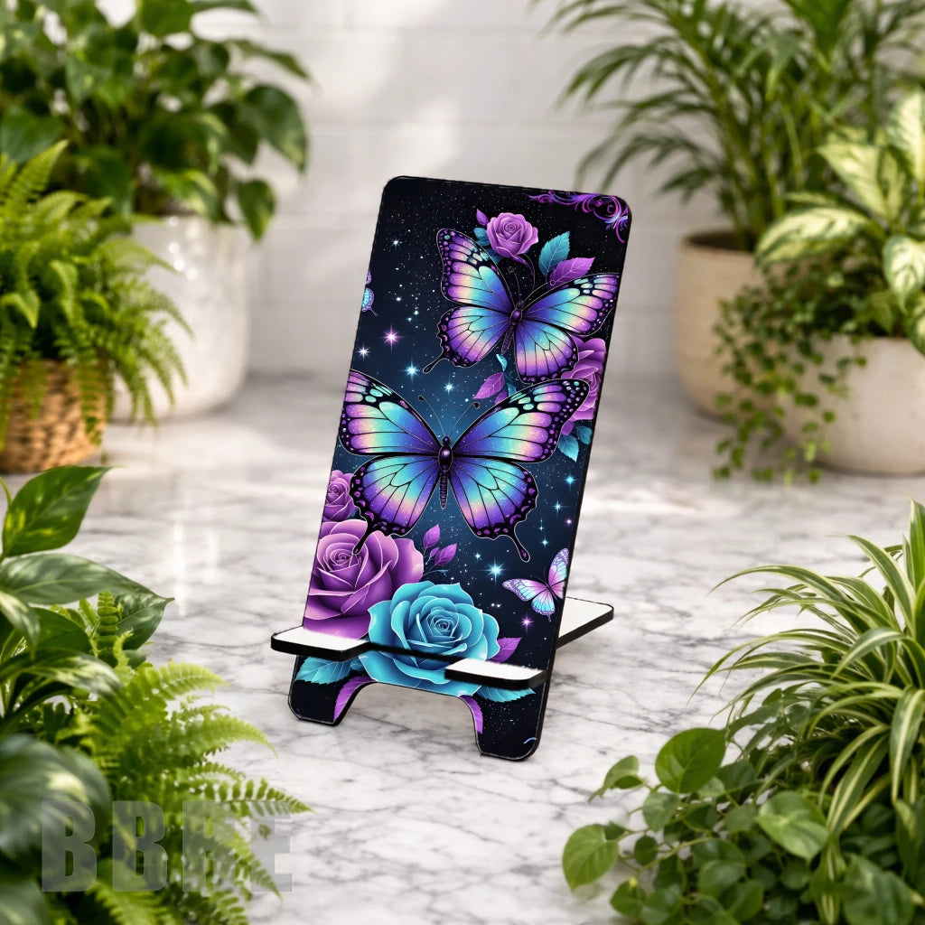 Butterfly Bloom Sublimation Phone Stand