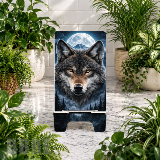 Majestic Wolf Sublimation Phone Stand
