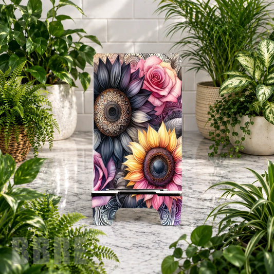 Floral Fusion Sublimation Phone Stand