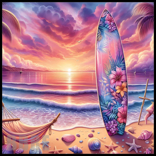 LargeFormat Tropical Surfboard