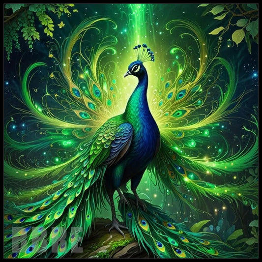 LargeFormat Vibrant Peacock