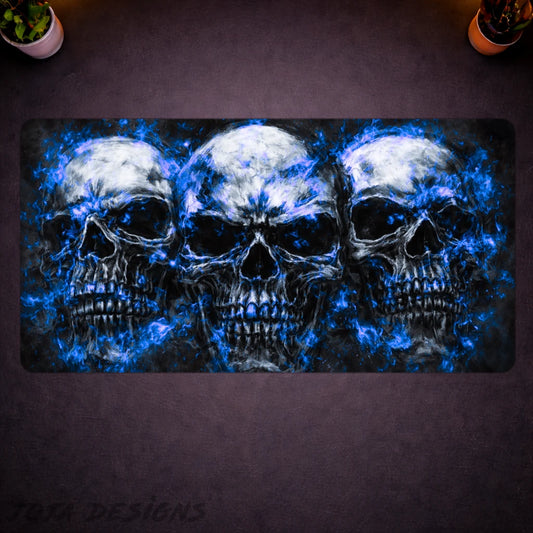 Blue Skull Art Product Mockup