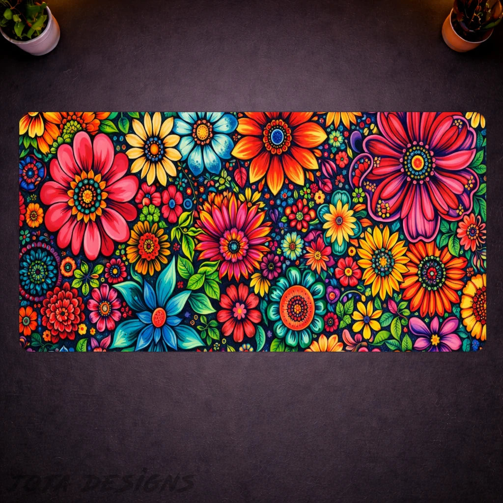 Colorful Flowers Product Mockup