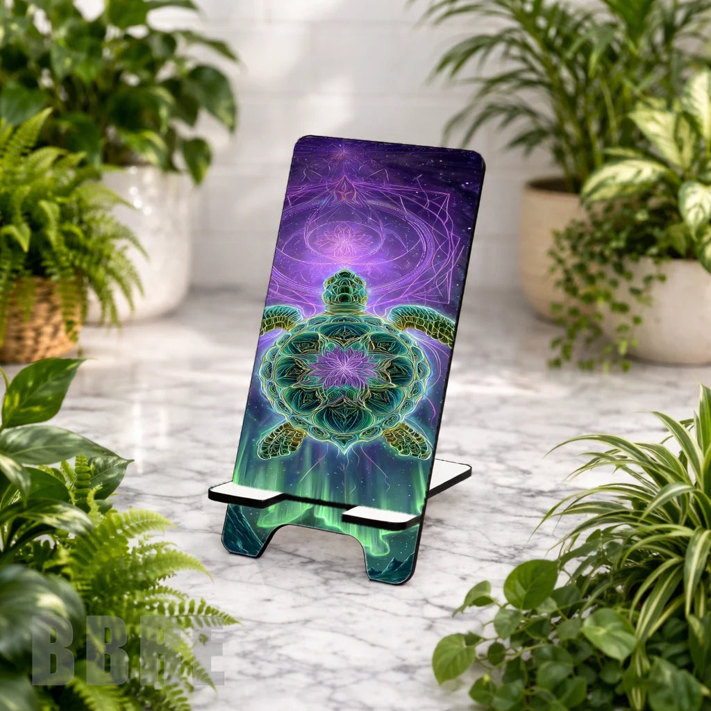 Cosmic Turtle Sublimation Phone Stand