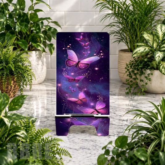 Purple Butterflies Sublimation Phone Stand