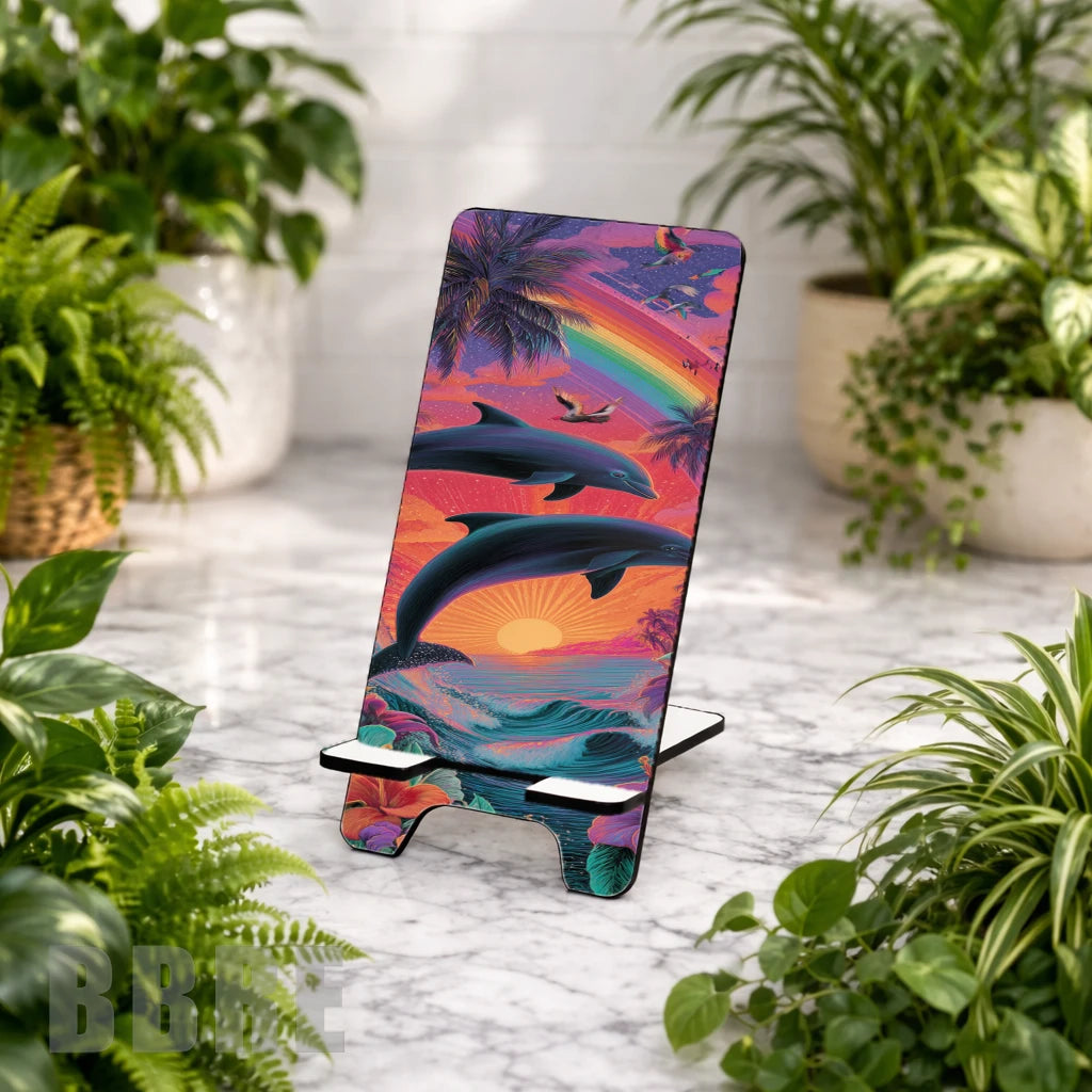Dolphin Sunset Sublimation Phone Stand