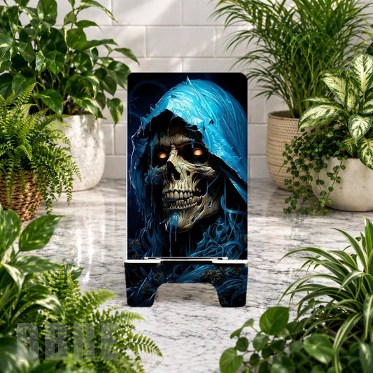 Blue Skull Sublimation Phone Stand
