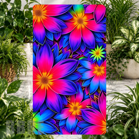 Vibrant Floral Product Tile, STRAIGHT: Vibrant Floral Product Mockup, SIDE ANGLE: Vibrant Floral Product Angle Shot