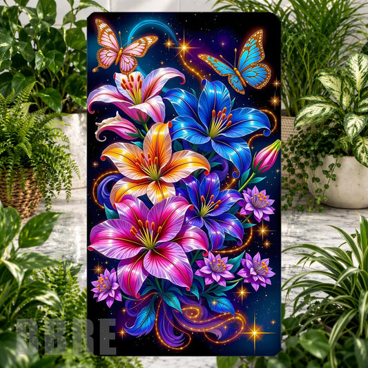 Vibrant Floral 2 Product Tile, STRAIGHT: Vibrant Floral 2 Product Mockup, SIDE ANGLE: Vibrant Floral 2 Product Angle Shot