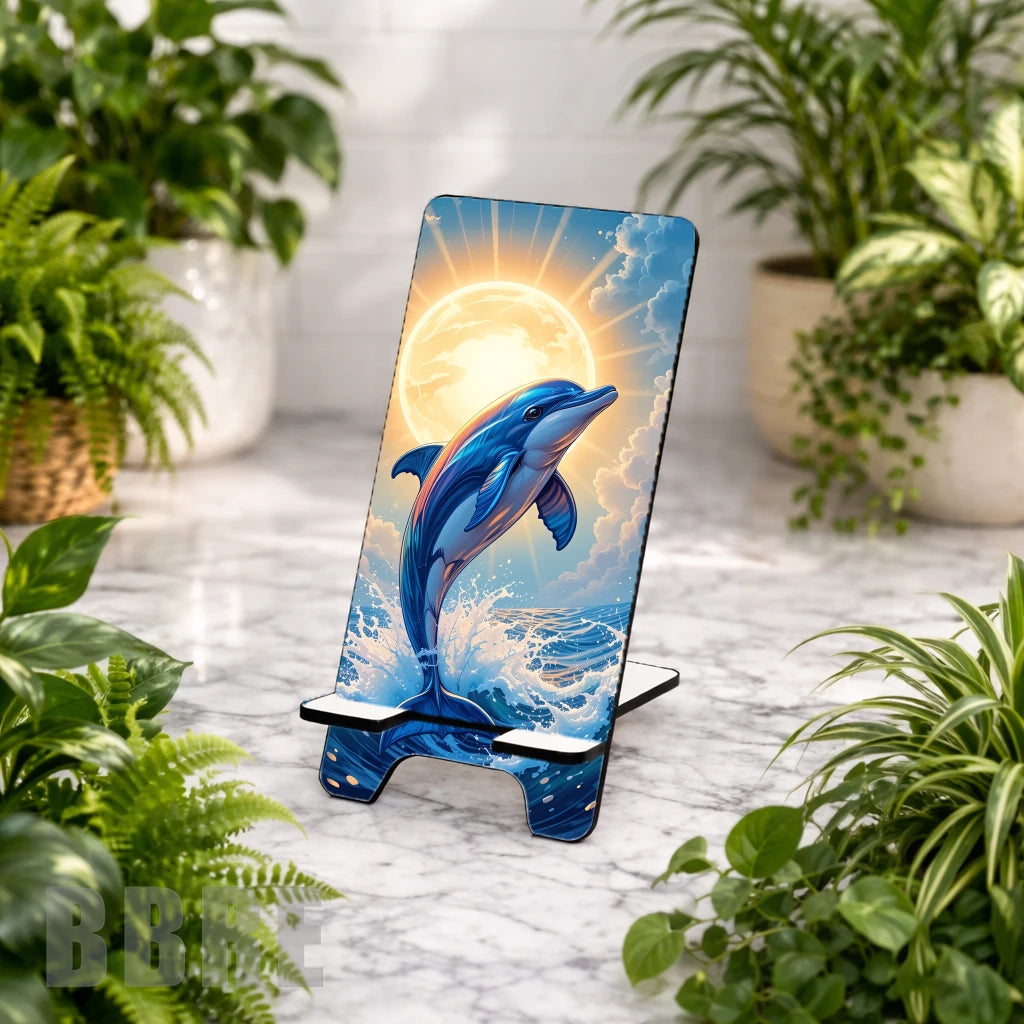 Dolphin Splash Sublimation Phone Stand