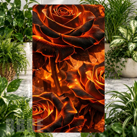 Fiery Roses Product Tile, STRAIGHT: Fiery Roses Product Mockup, SIDE ANGLE: Fiery Roses Product Angle Shot