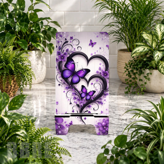 Purple Butterfly Sublimation Phone Stand