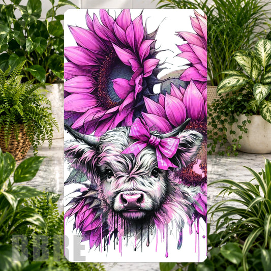 Floral Cow 2 Product Tile, STRAIGHT: Floral Cow 2 Product Mockup, SIDE ANGLE: Floral Cow 2 Product Angle Shot