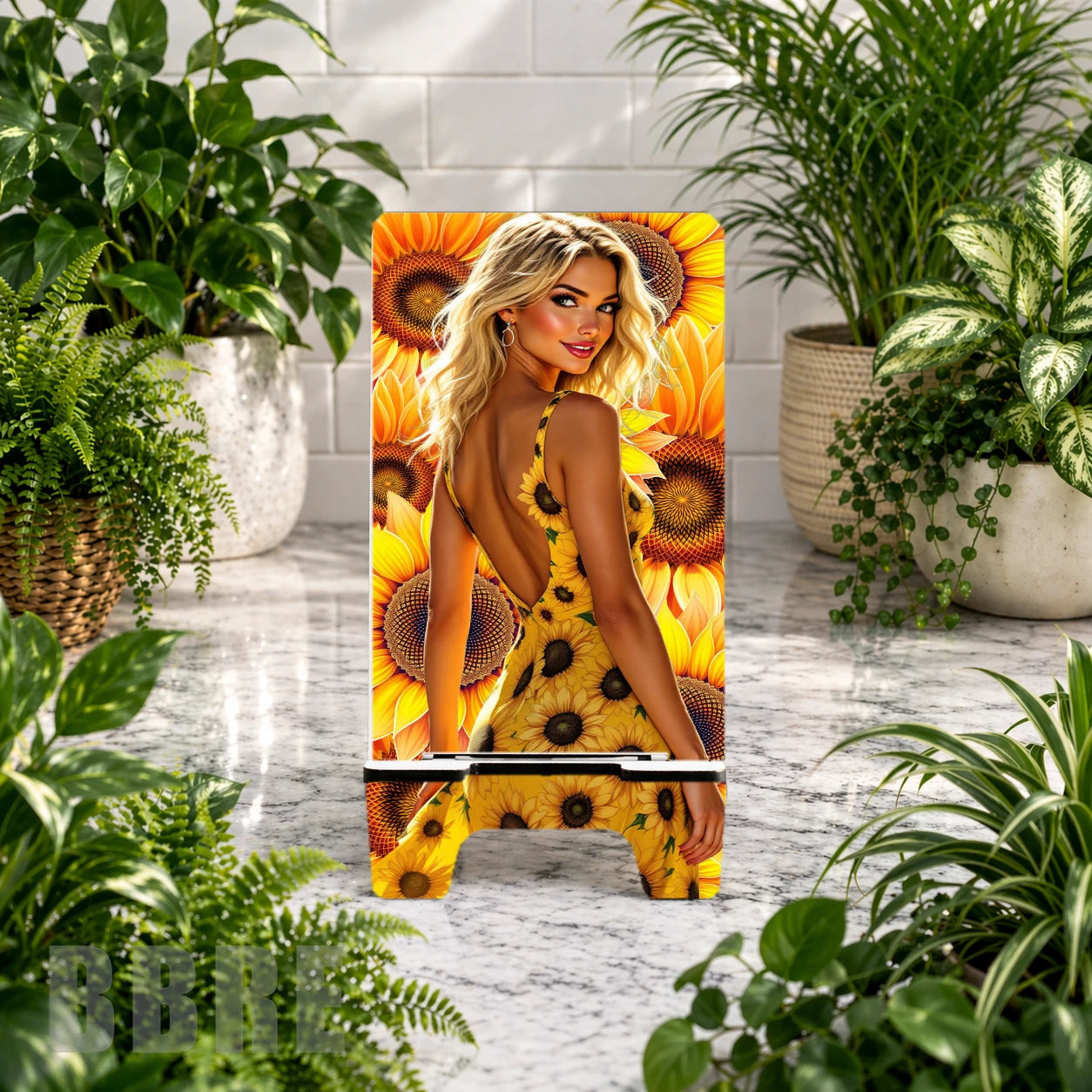 Sunflower Beauty Sublimation Phone Stand